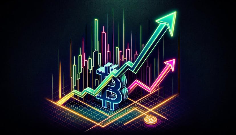 image depicting crypto markets rising